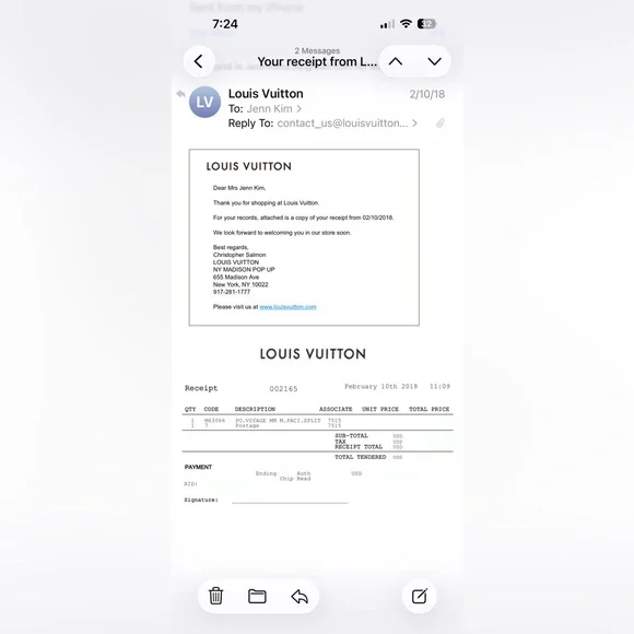 Louis Vuitton Limited Edition Pochette Voyage MM Monogram Eclipse Pacific Blue - Picture 13 of 16